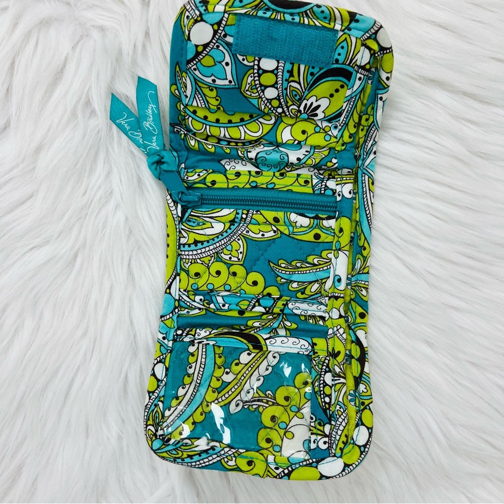 Vera Bradley Peacock Pattern Velcro Opening Wallet - Picture 4 of 8